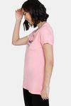 Zivame Autumn Leaves Knit Cotton Top - Pink Icing — thumbnail 2